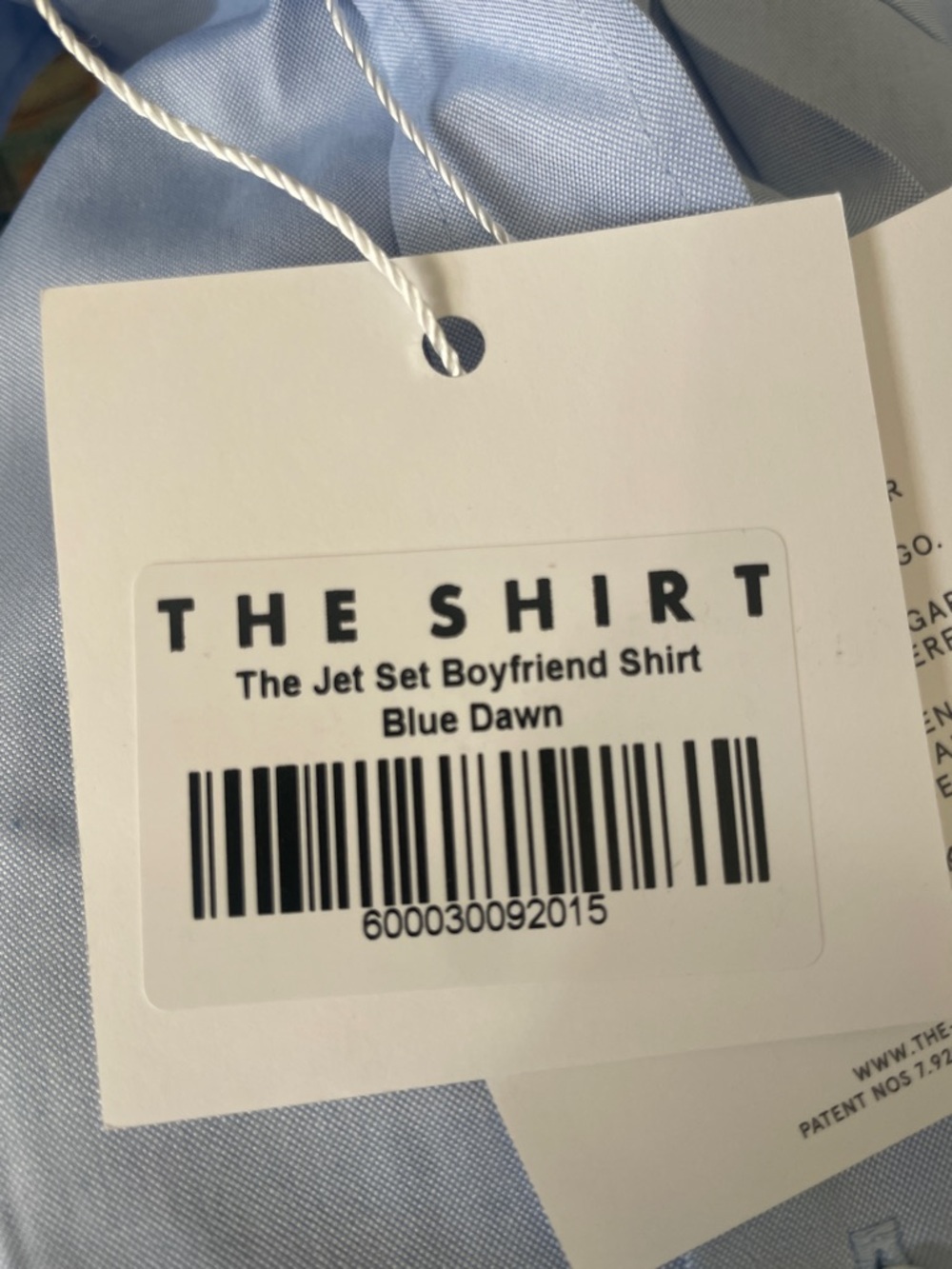 NWT The Jet Set Boyfriend Shirt in Blue Dawn - Picture 2 of 15